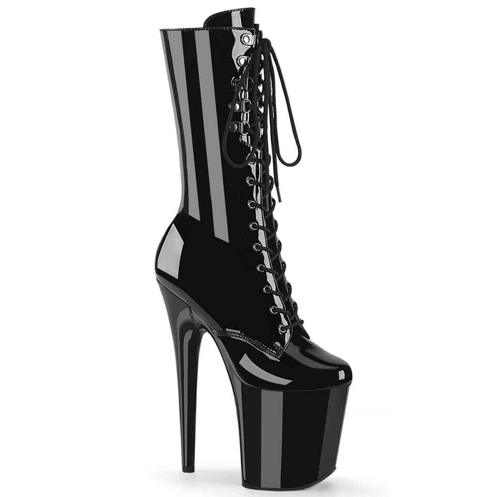 Pleaser - FLAMINGO1054 Platform Boots, Pole dance shoes - Black